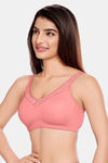 Juliet Double Layered Non-Wired Full Coverage Minimiser Bra - Onion Pink — thumbnail 4